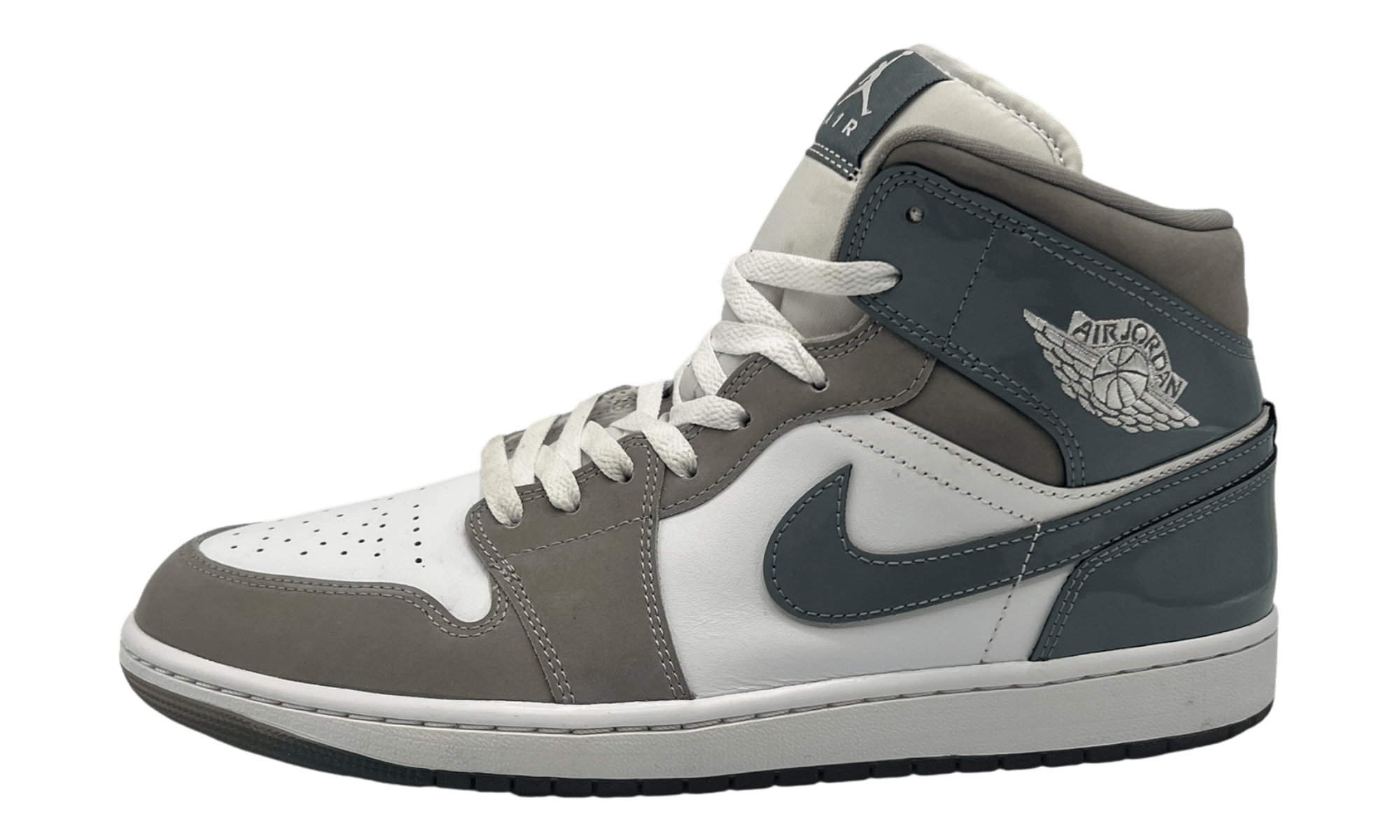 Jordan 1 Mid SE White Medium Grey Cool Grey (PreOwned) (No Box)
