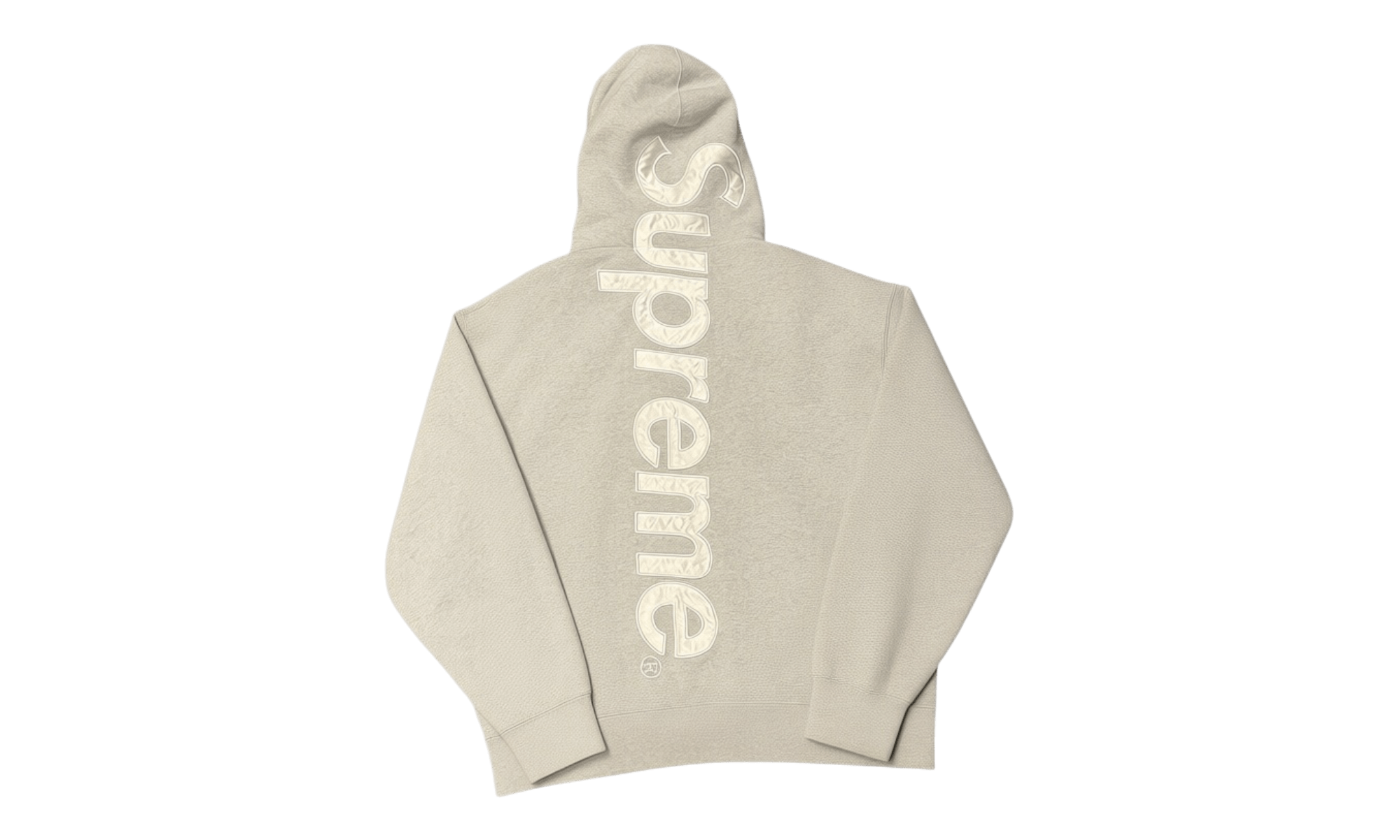 Supreme Satin Applique Grey Hoodie (PreOwned)