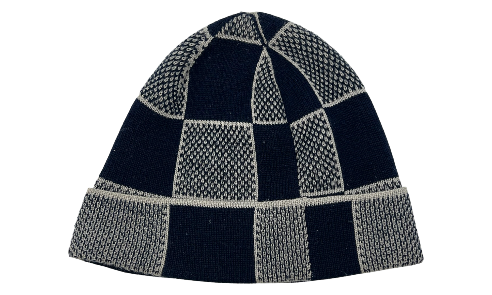Louis Vuitton Damier Heritage Navy/Grey Beanie (PreOwned)