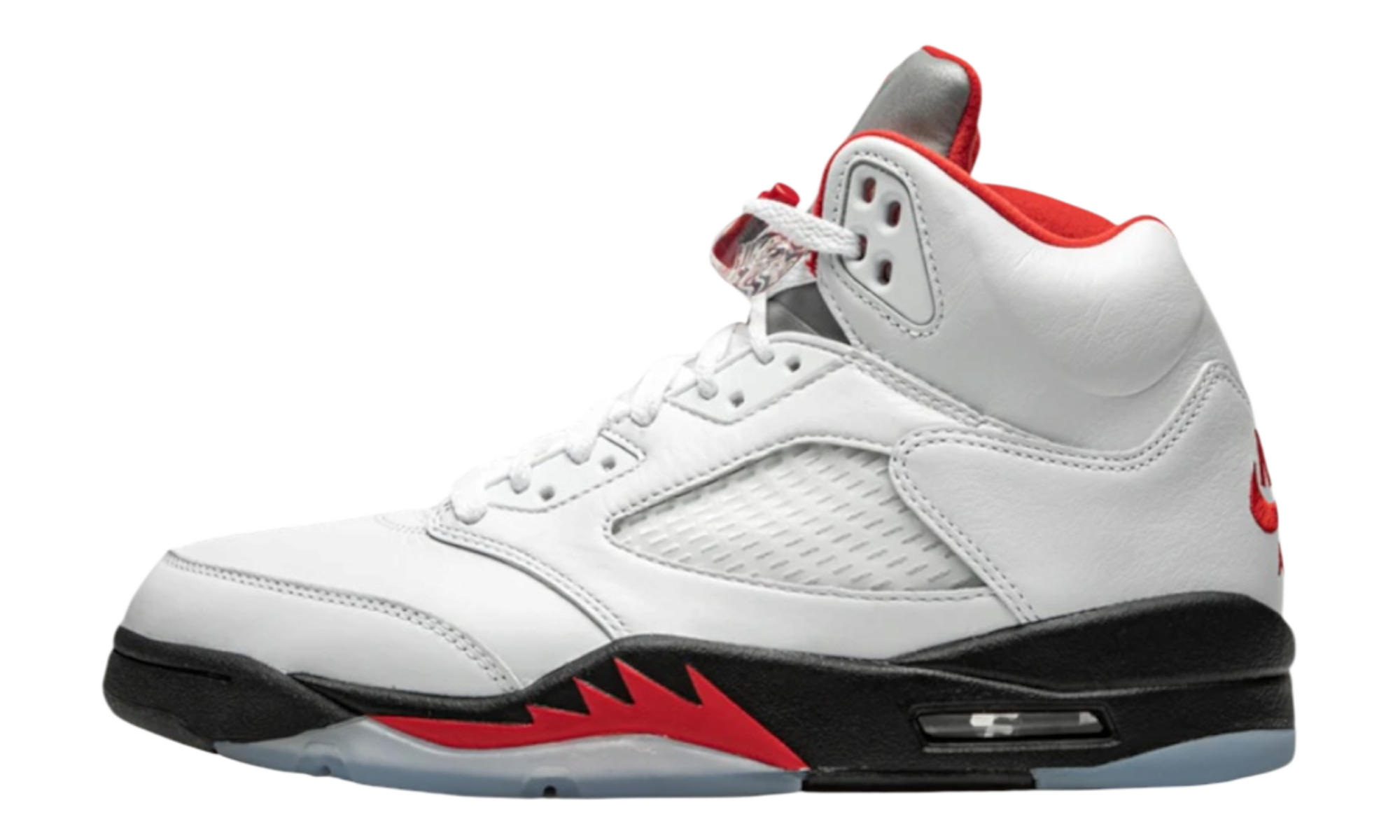 Jordan 5 Retro Fire Red Silver Tongue (2020) (No Box)