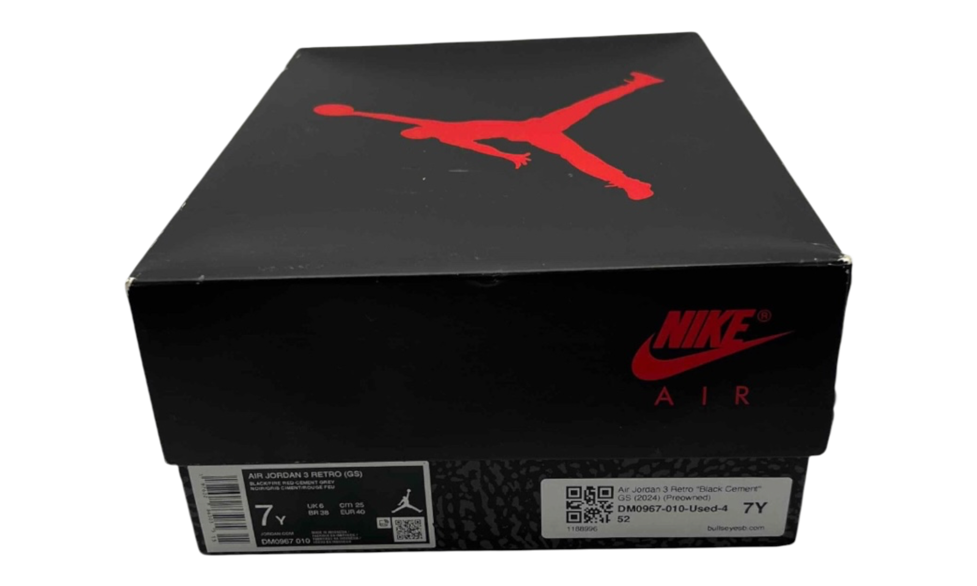 Air Jordan 3 Retro "Black Cement" GS (2024) (Preowned)