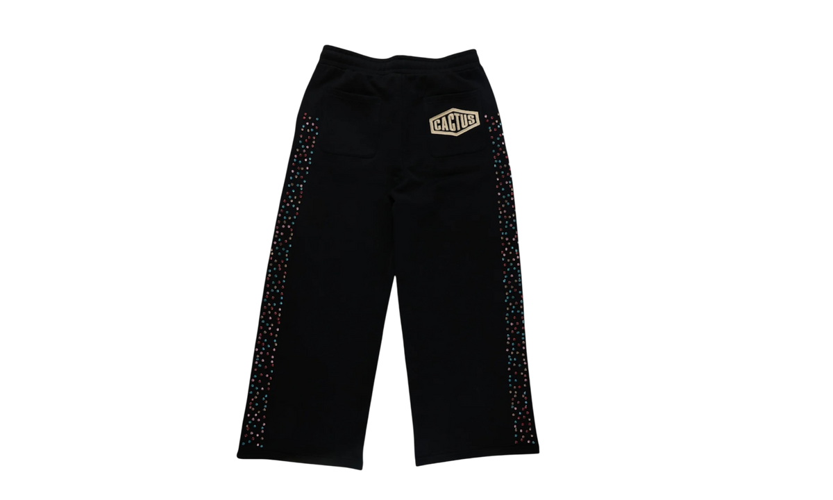 Azva Crystal Cactus Black Sweatpants