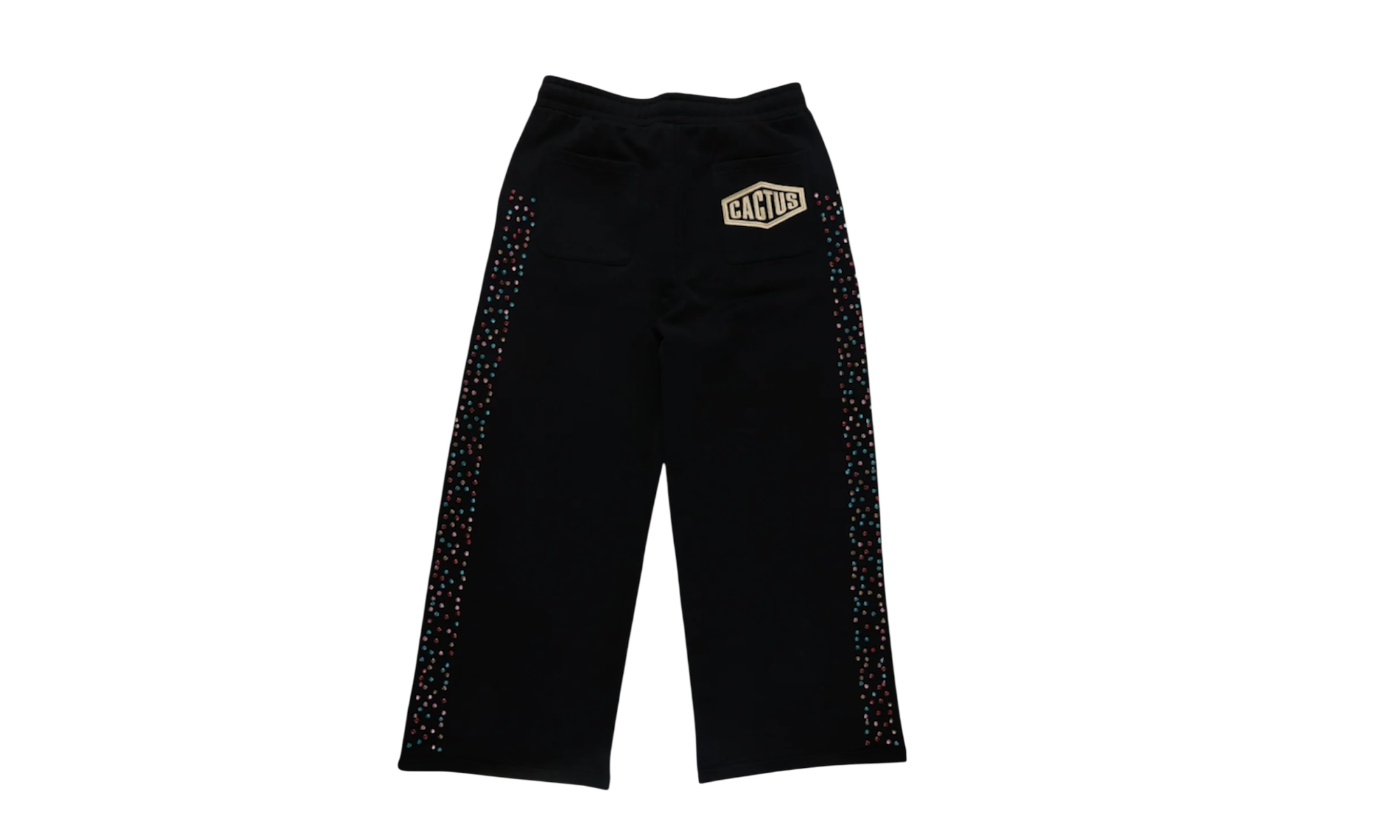Azva Crystal Cactus Black Sweatpants