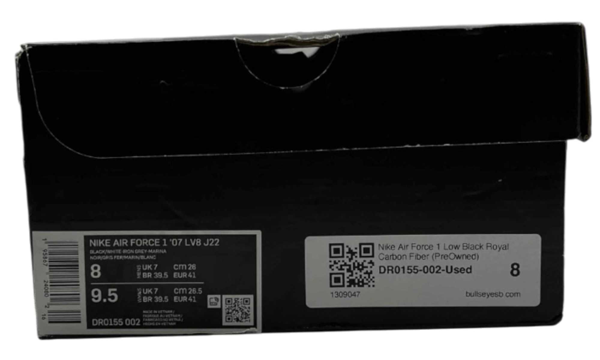 Nike Air Force 1 Low Black Royal Carbon Fiber (PreOwned)