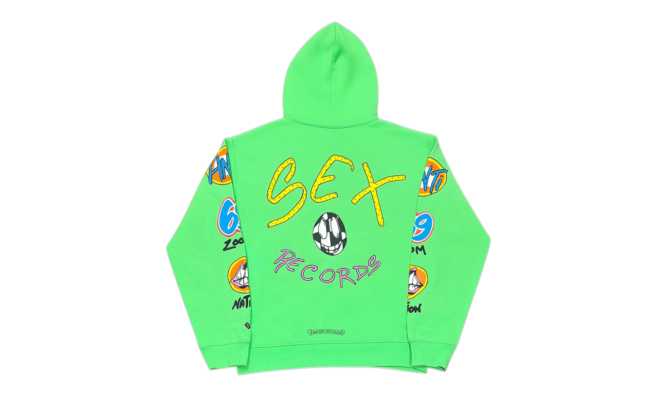 Chrome Hearts Matty Boy Sex Records Green Hoodie (PreOwned)