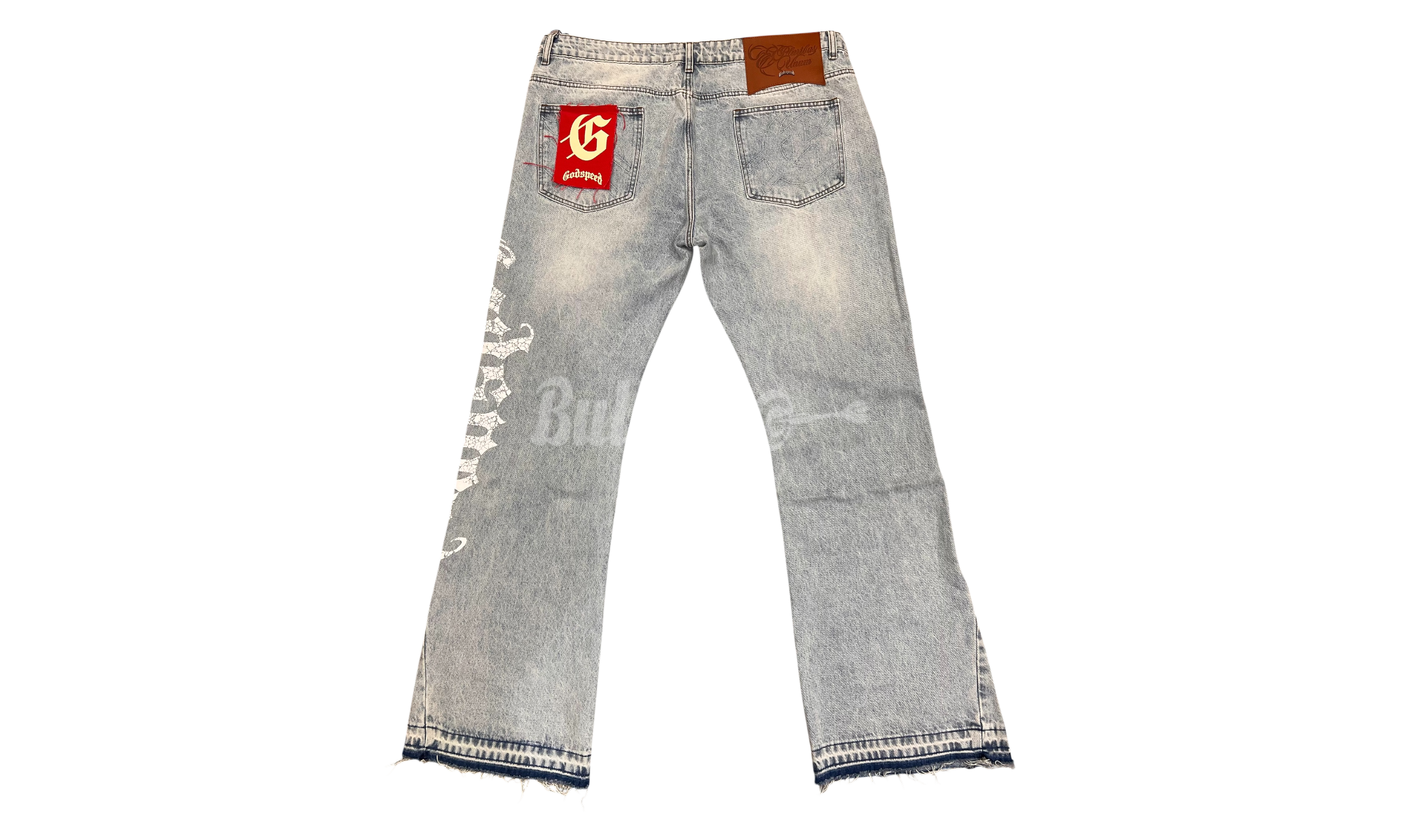 Godspeed OG Logo Blue Denim Flared Jeans