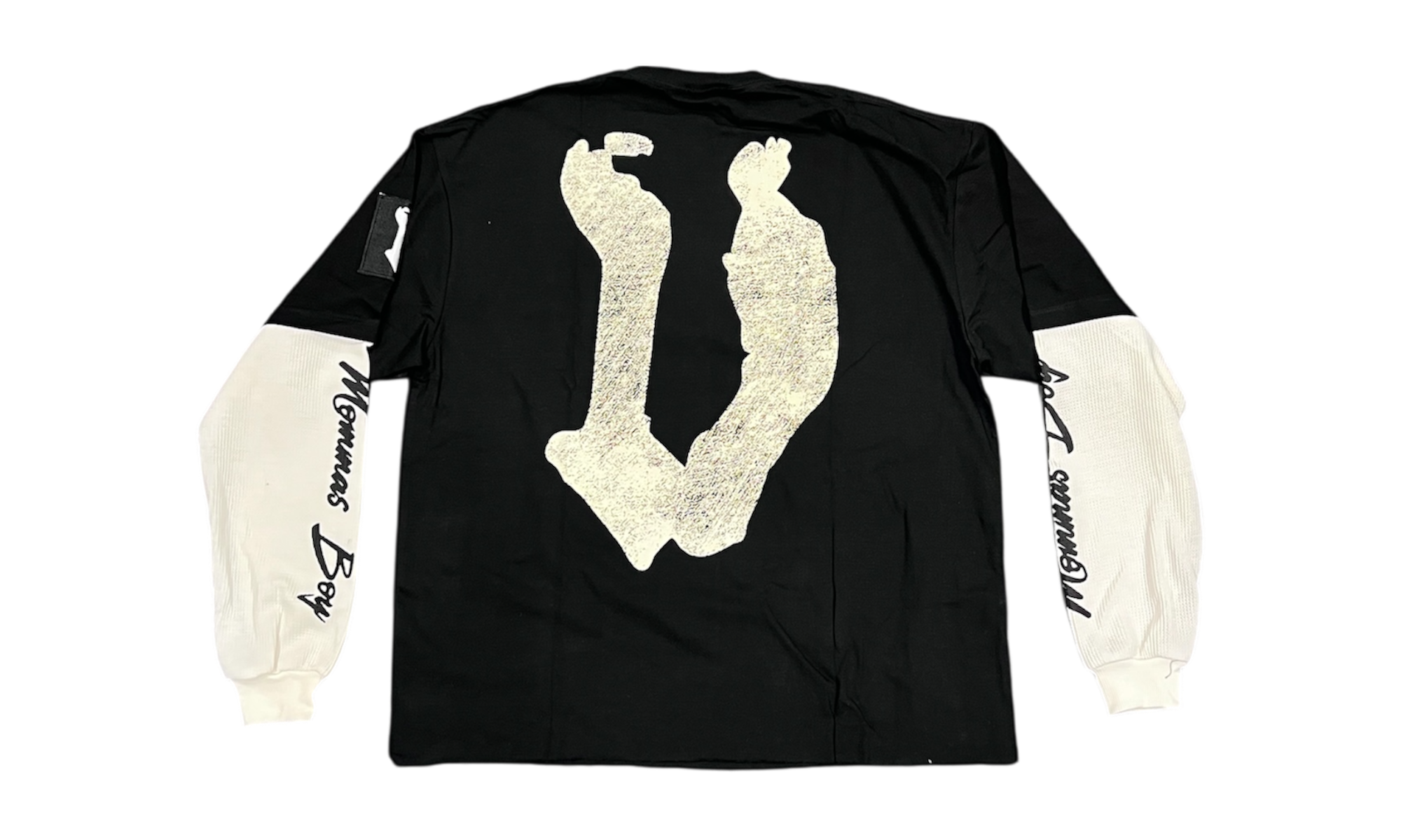Vampstr Mommas Boy Thermal Black Longsleeve Black/Cream T-Shirt