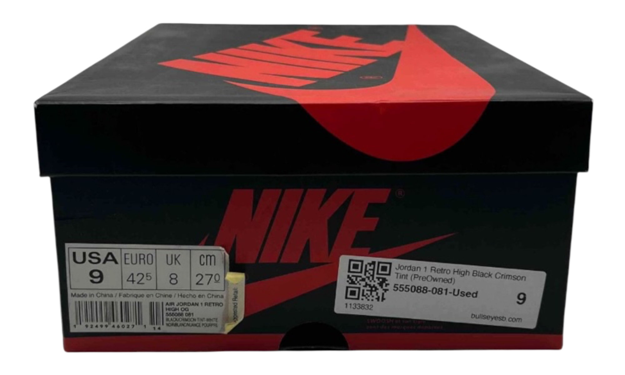 Jordan 1 Retro High Black Crimson Tint (PreOwned)