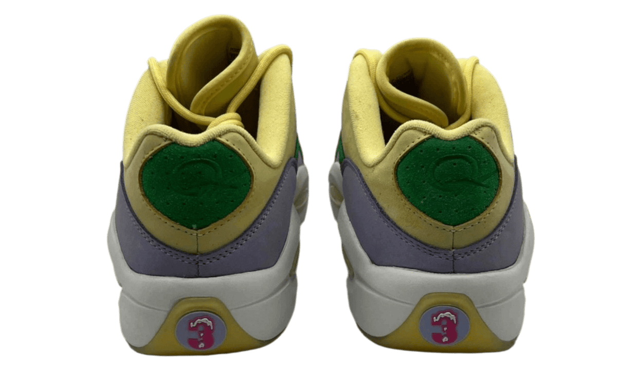 Reebok Question Low BBC Ice Cream Running Dog Yellow Green (PreOwned)