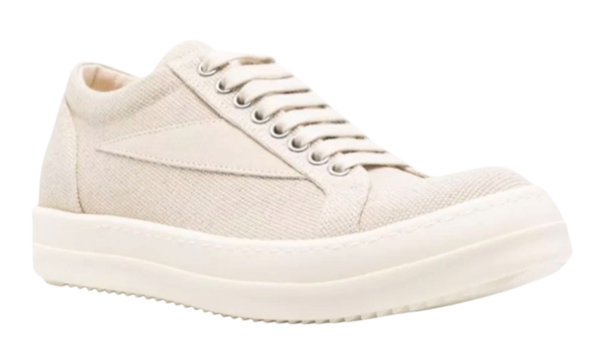 Rick Owens Natural/Milk Low Top Sneakers