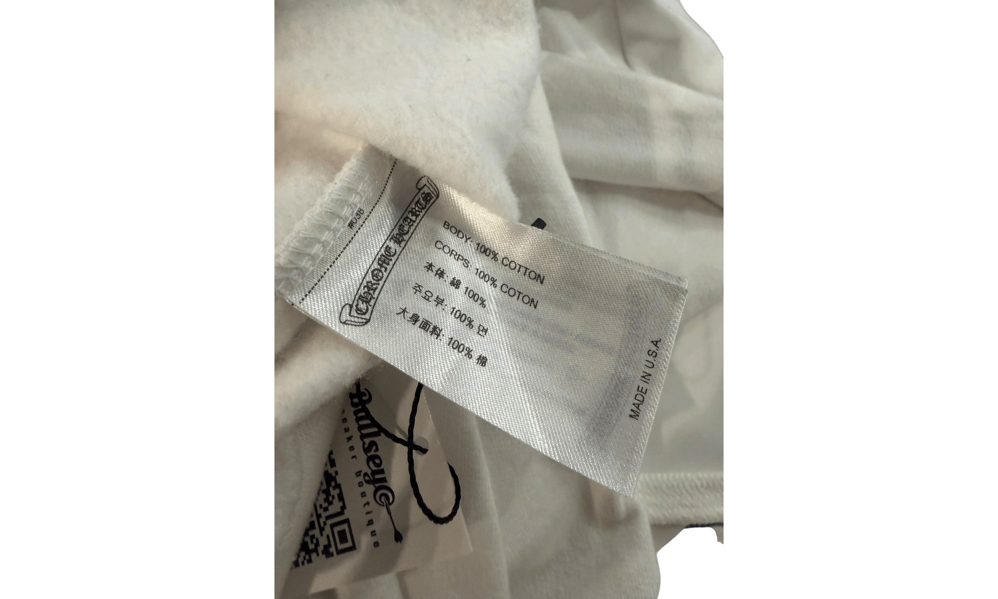 Chrome Hearts Yellow Plus Cross White Hoodie