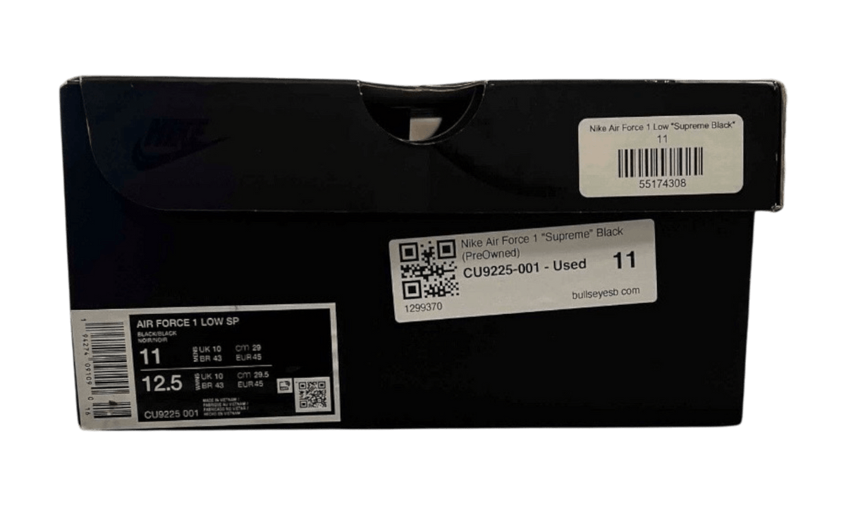 Nike Air Force 1 "Supreme" Black (PreOwned)