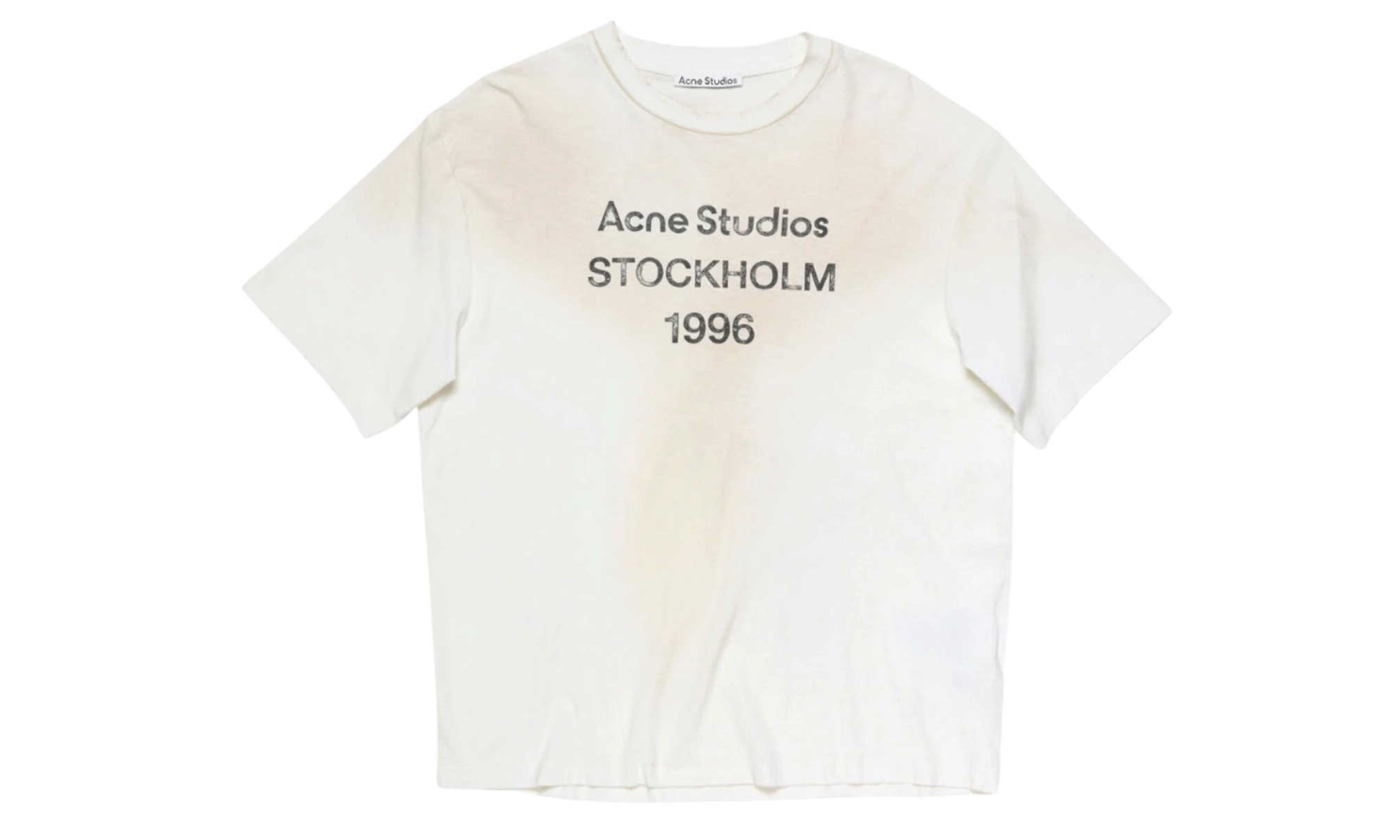 Acne Studios Sprayed Dusty White Logo T-Shirt