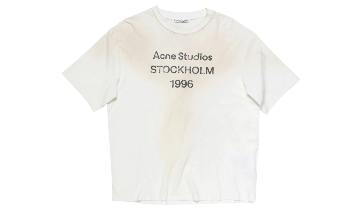 Acne Studios Sprayed Dusty White Logo T-Shirt