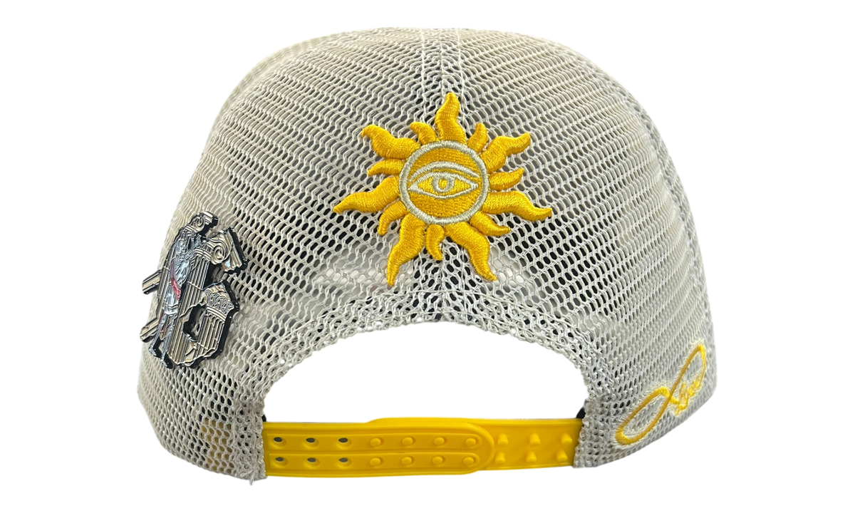 Godspeed Forever Bone Yellow Navy Trucker Hat (PreOwned)