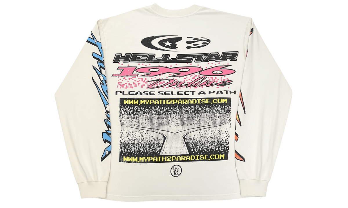 Hellstar Pixel White Longsleeve T-Shirt (PreOwned)