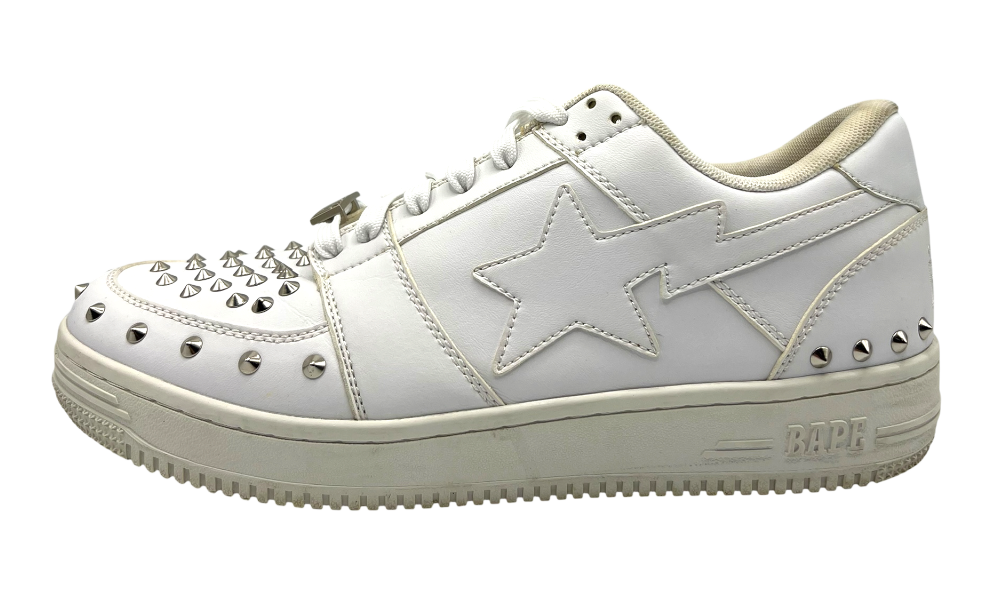 Bapesta 20th Anniversary White Silver Studded (PreOwned)