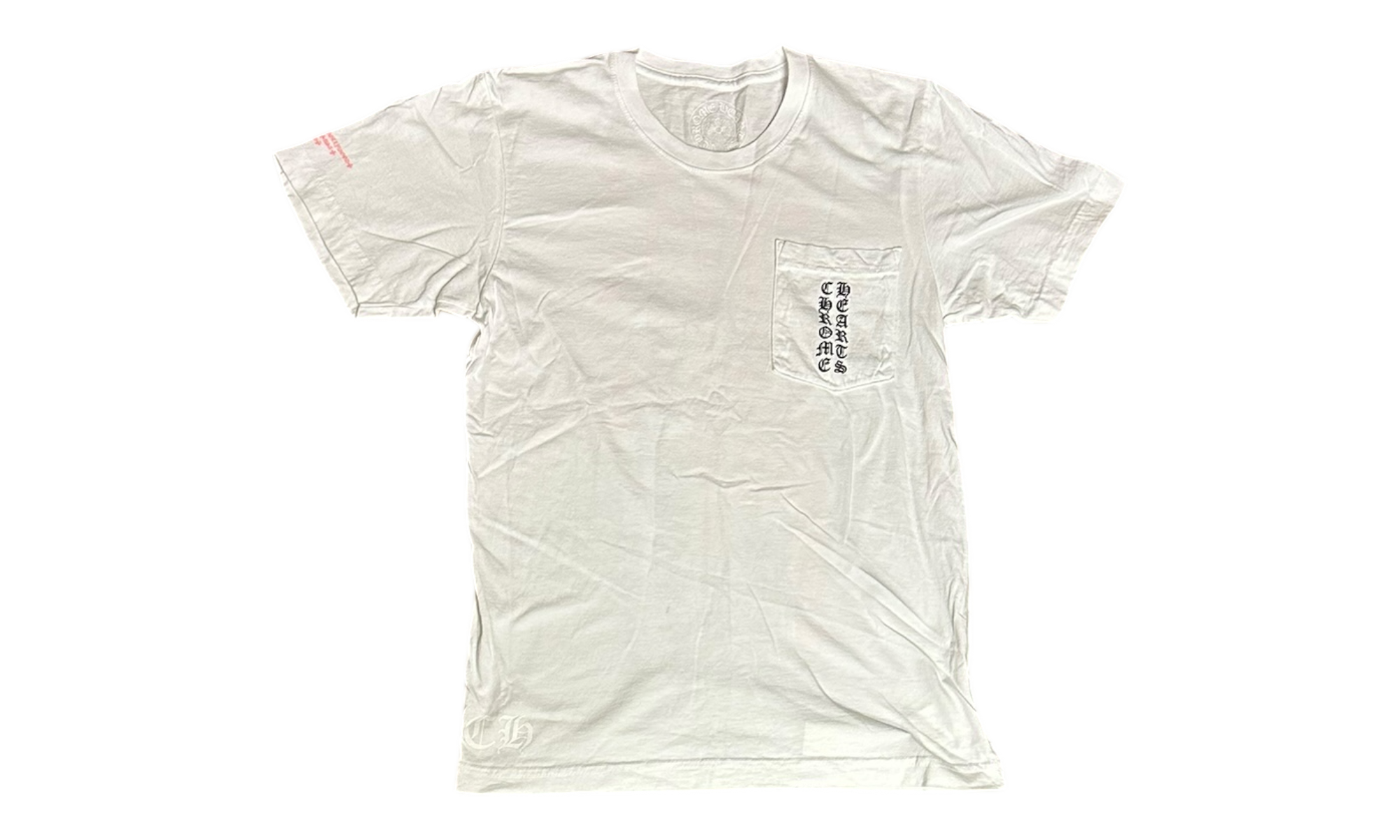 Chrome Hearts Pink Letter White T-Shirt