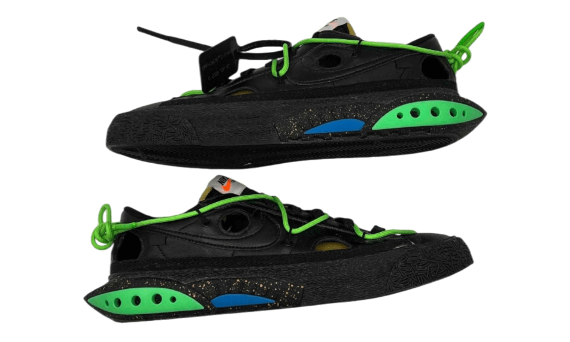 Nike Blazer Low Off-White Black Electro Green (PreOwned)