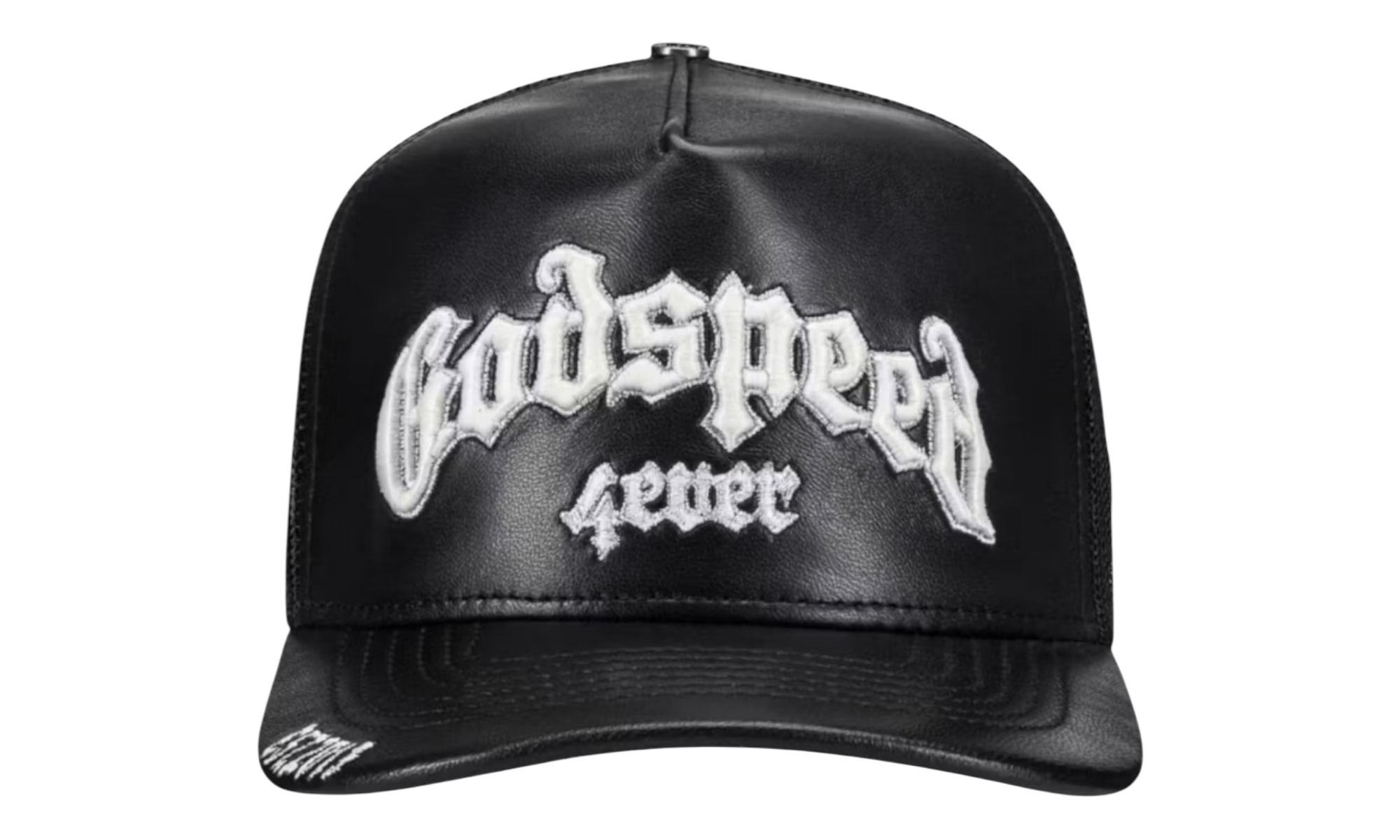 Godspeed Forever Premium Leather Black Trucker Hat