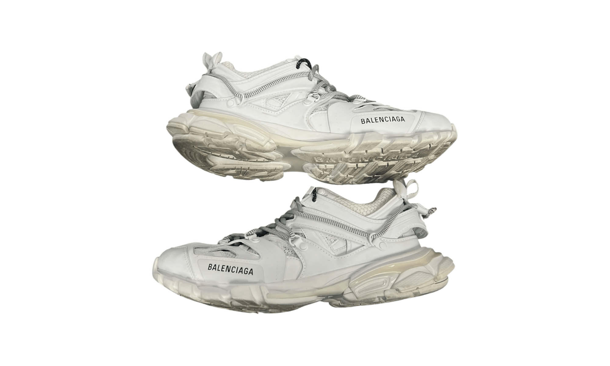 Balenciaga All White Tracks Sneakers (Preowned)