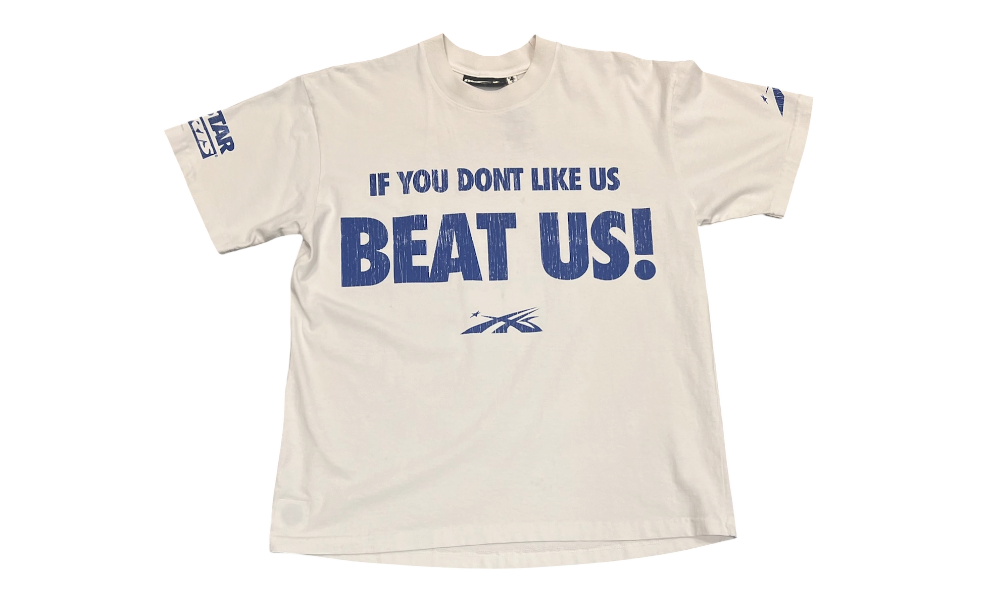 Hellstar Beat Us! T-shirt White/Blue (Preowned)