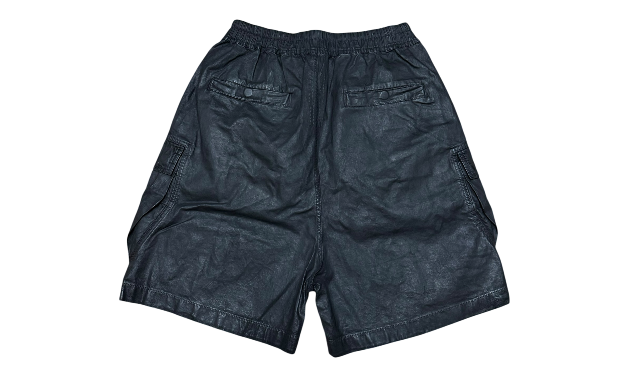 Rick Owens DRKSHDW Carbobelas Black Wax Shorts
