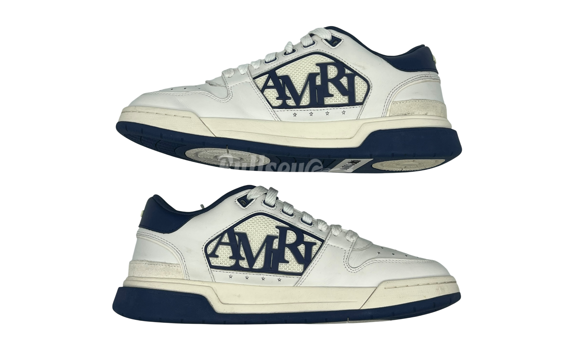 Amiri White & Navy Classic Low Sneaker (PreOwned) (One Replacement Insole) 