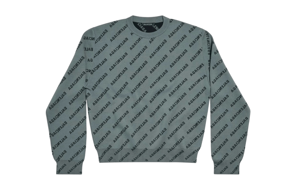 Balenciaga Mirror Mini Allover Logo Sweater
