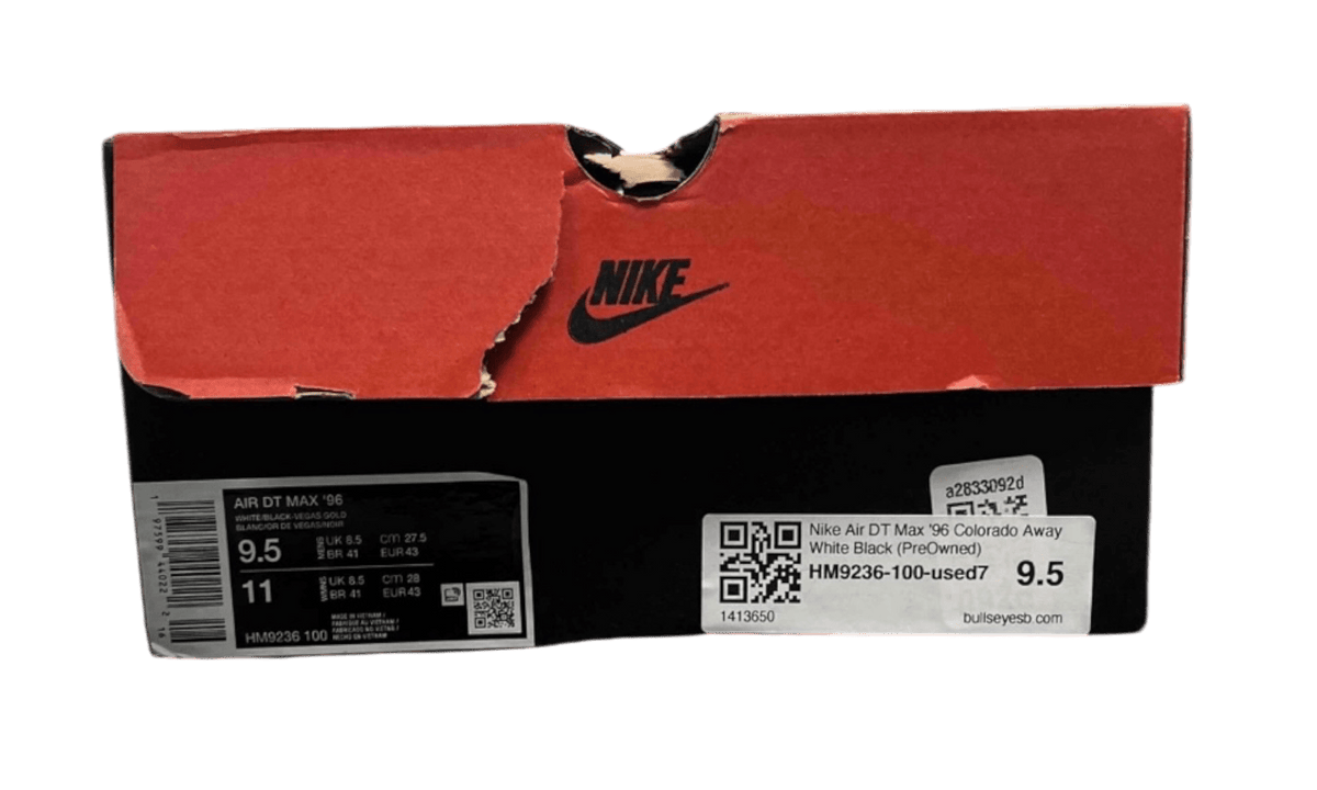 Nike Air DT Max '96 Colorado Away White Black (PreOwned)