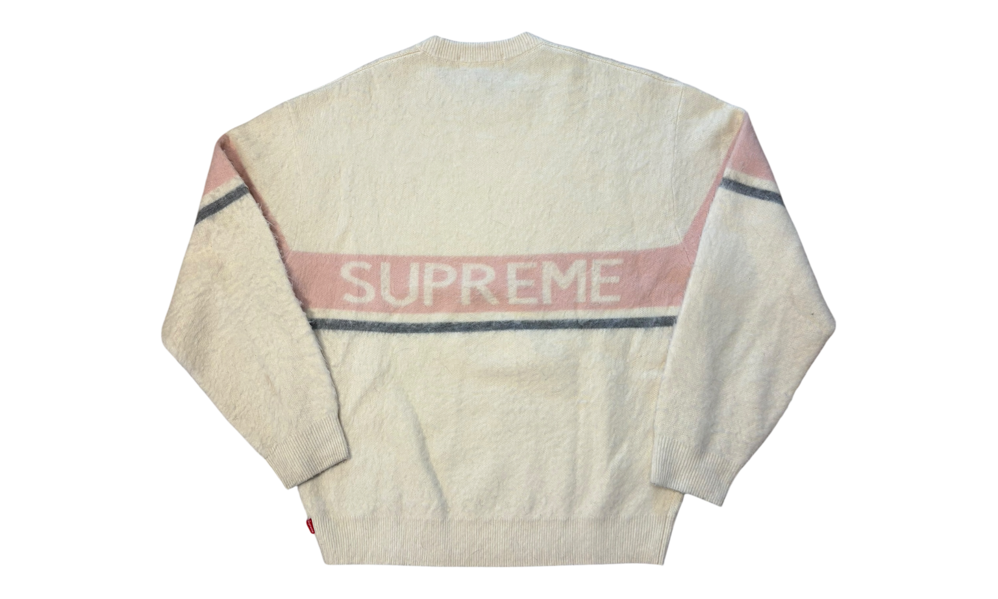 Supreme Brushed Stripe Ivory Sweater (PreOwned)