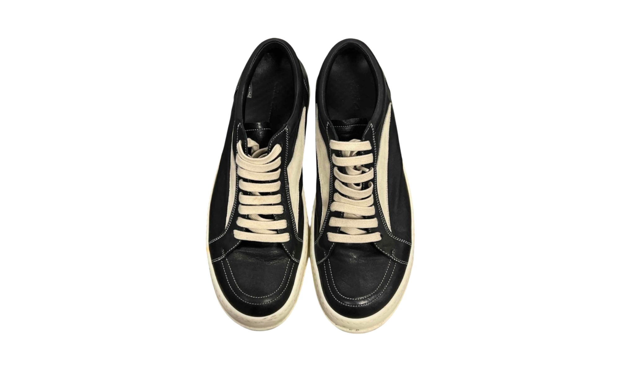 Rick Owens Mainline Vintage Low Black Sneakers (PreOwned)