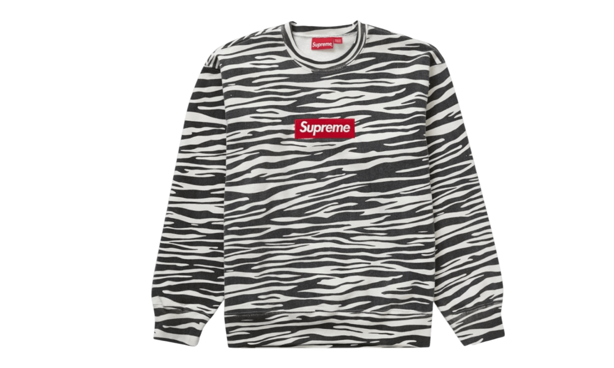 Supreme Box Logo Crewneck (FW22) Zebra