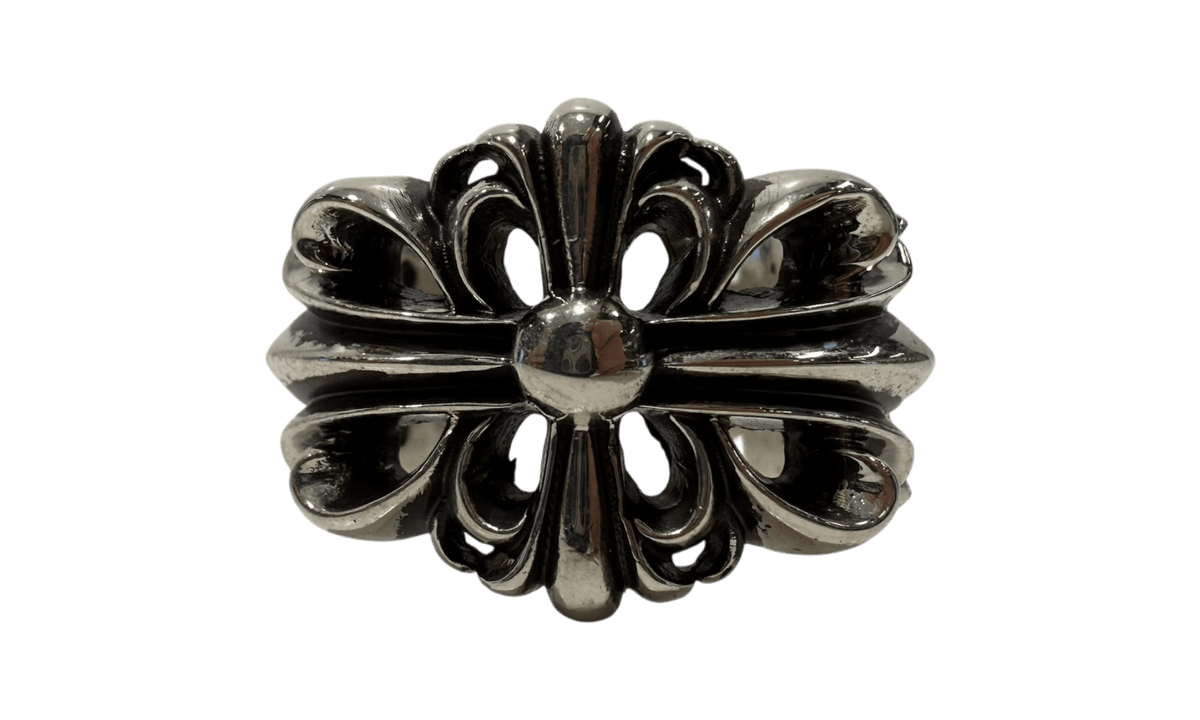 Chrome Hearts Double Floral Cross .925 Silver Ring