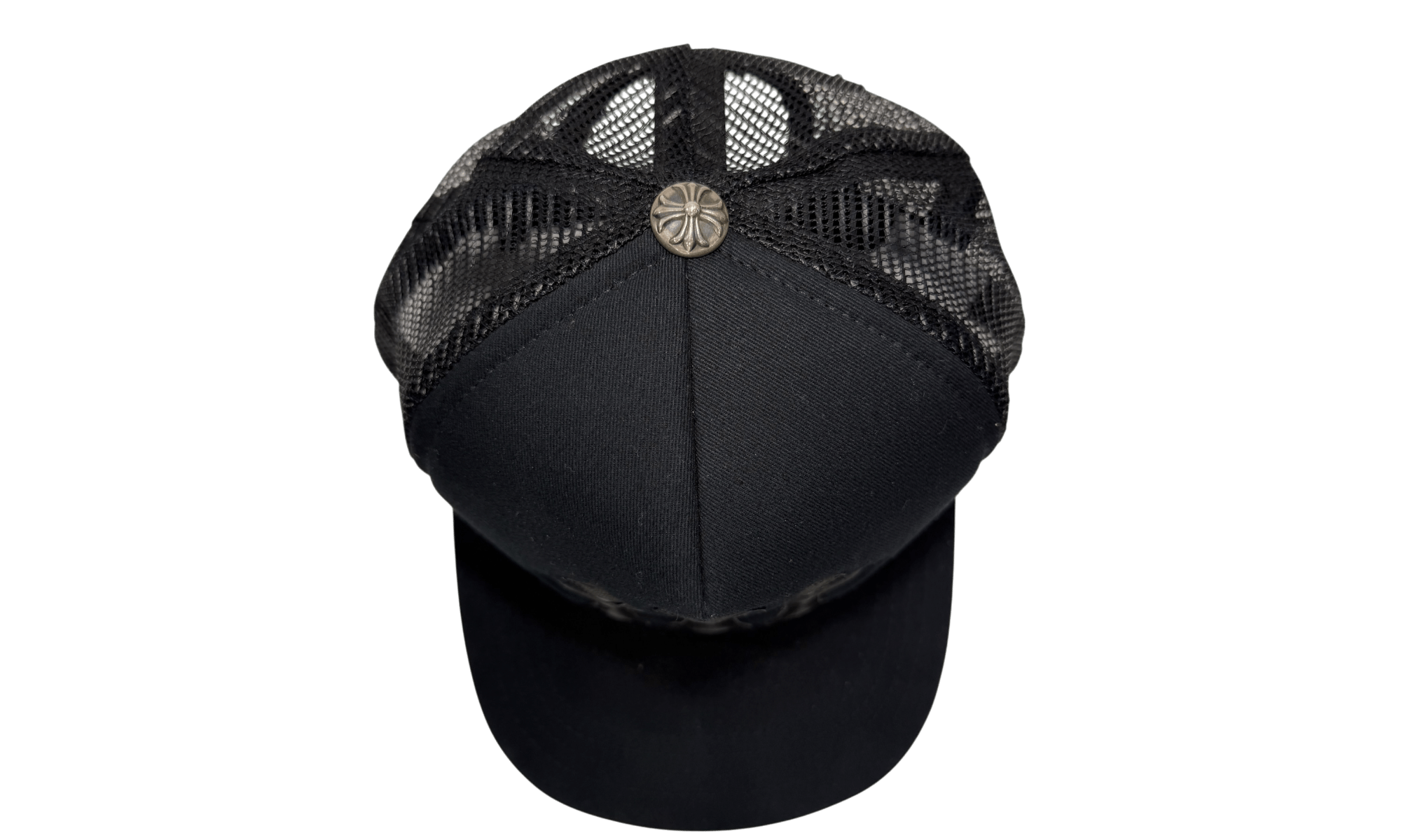 Chrome Hearts Triple Cross Cemetery Trucker Hat Black (Preowned)