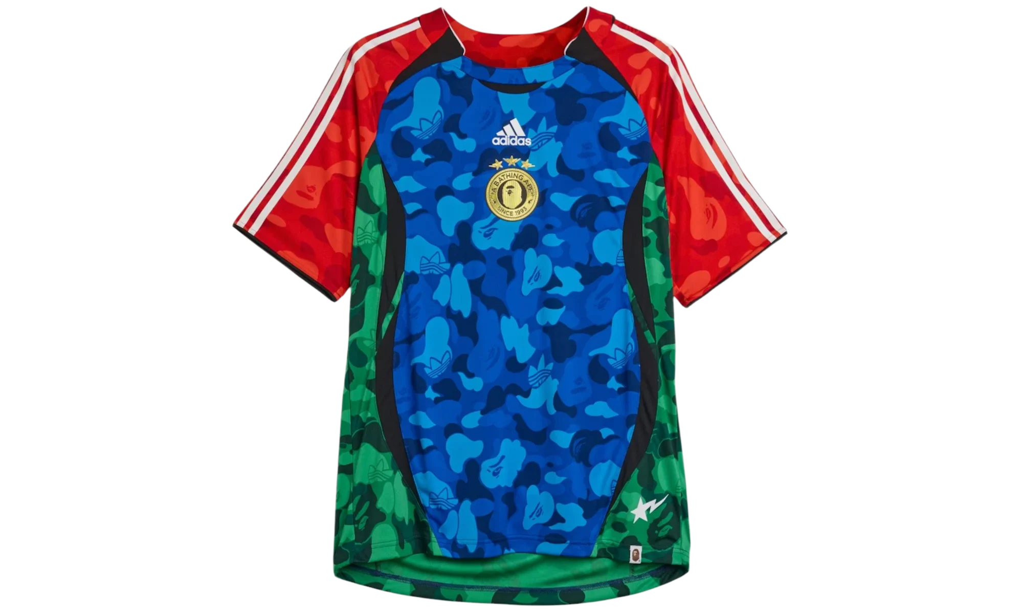 adidas x BAPE Teamgeist Home Tee Blue/Red/Green