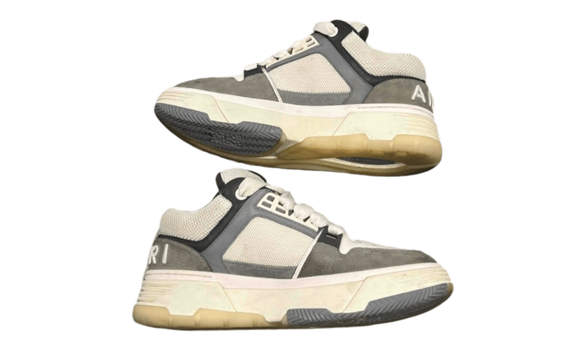 Amiri MA-1 Grey Quad Monogram Debossed (PreOwned) (No Box)