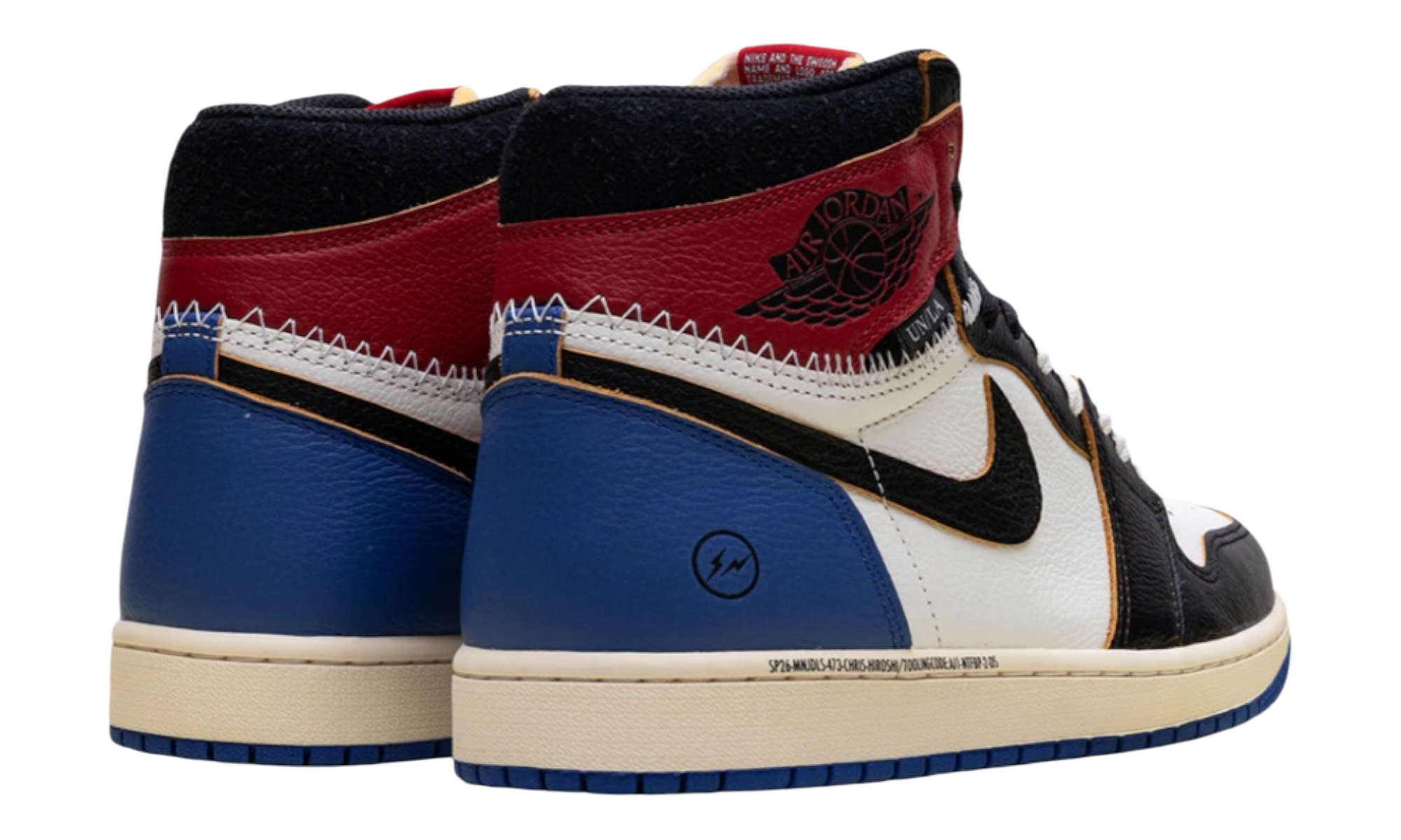 Jordan 1 Retro High OG SP Fragment x Union LA Varsity Red Sport Royal