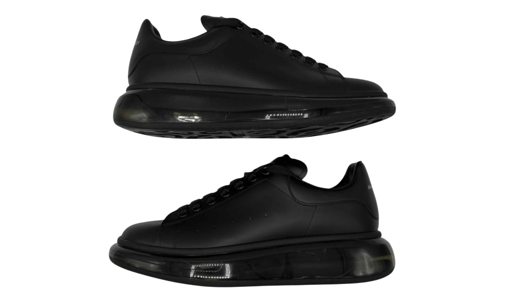 Alexander Mcqueen Clear Sole Black Oversized Sneaker (Preowned)