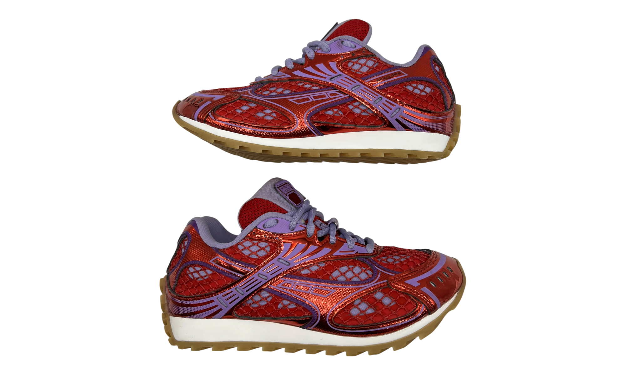 Bottega Veneta "Metallic Red Wisteria" Orbit Sneaker (PreOwned)