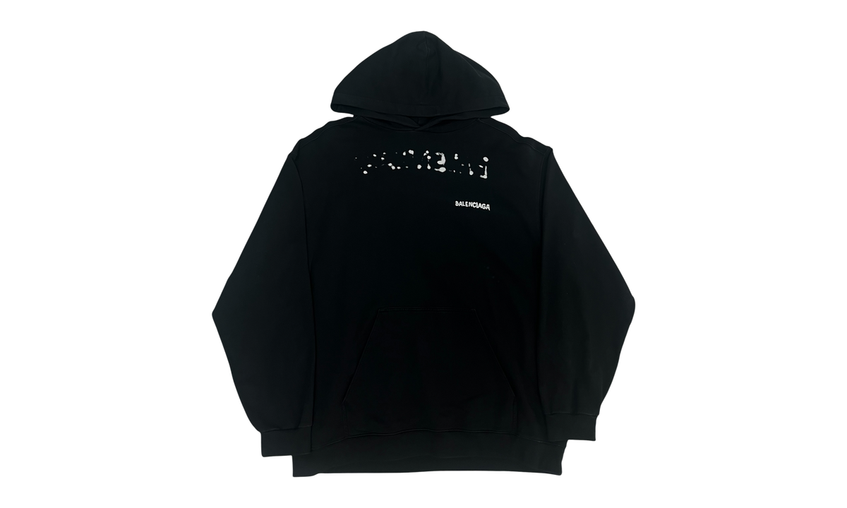 Balenciaga Medium Fit Black/White Hoodie (PreOwned)