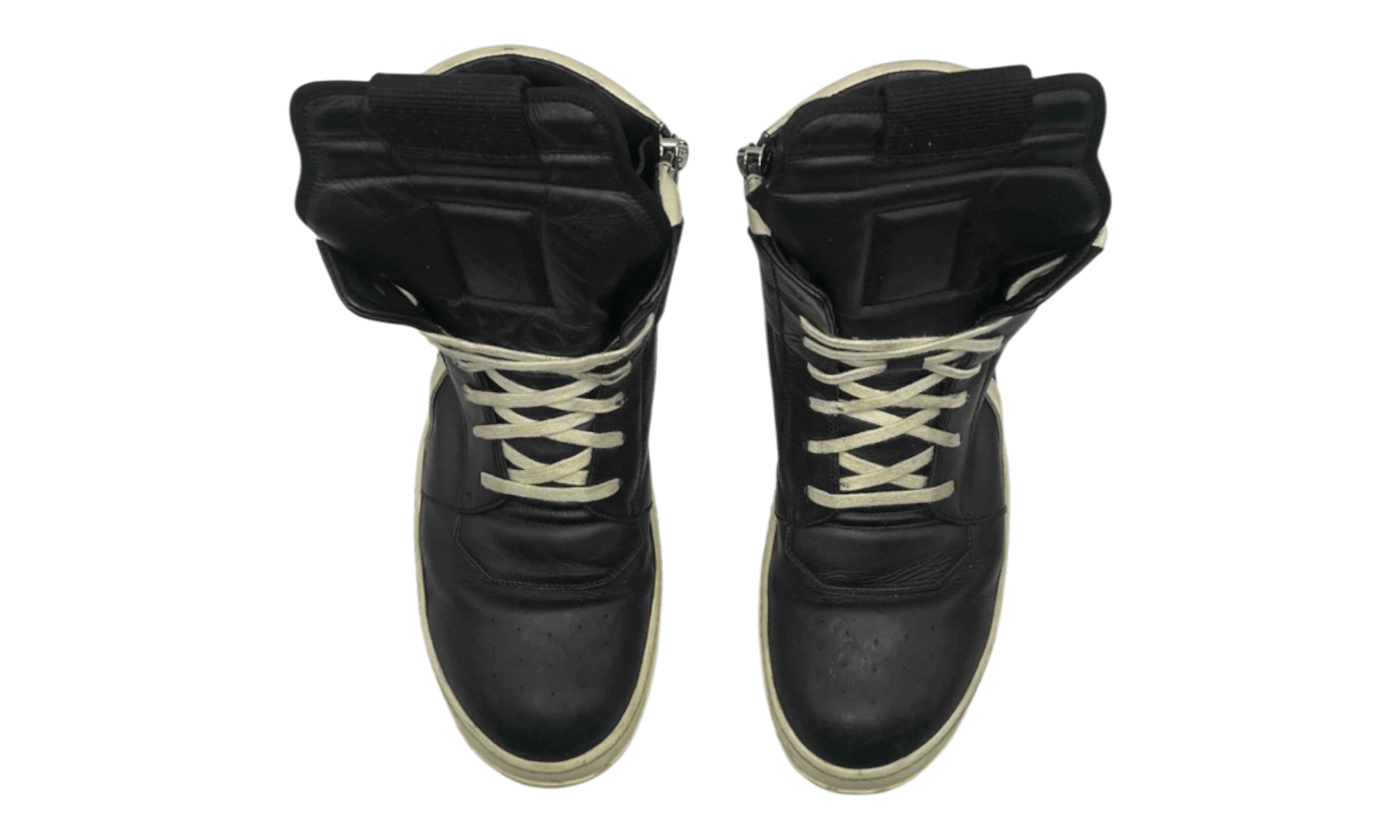 Rick Owens Black Temple Geobasket Sneakers (PreOwned) (No Box)