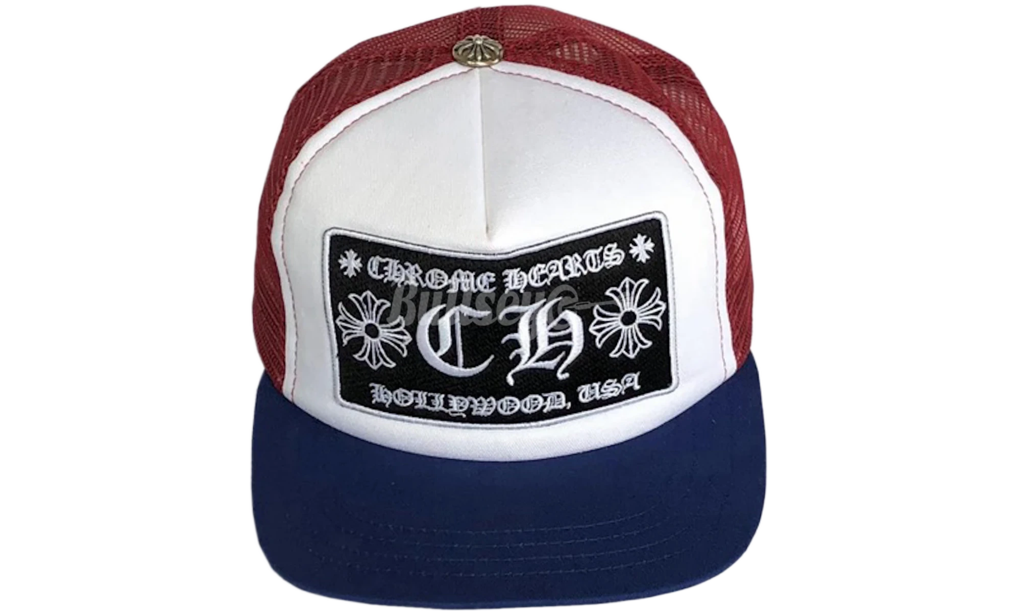 Chrome Hearts CH Hollywood Trucker Hat Red/White/Blue