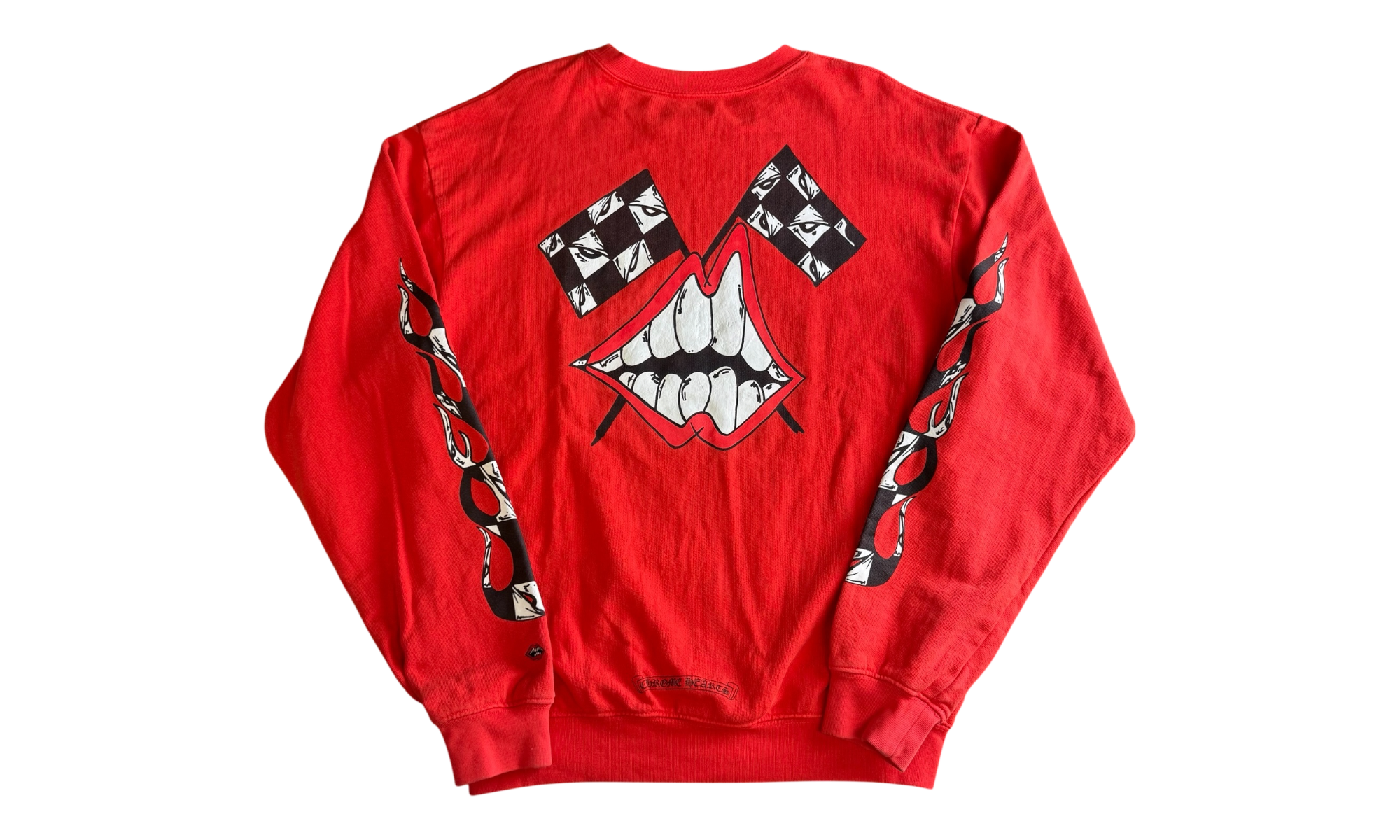 Chrome Hearts Chomper Flag Red Crewneck