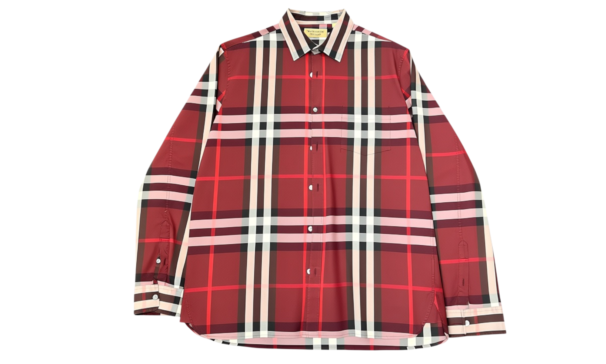 Burberry Brit Burgundy Nova Check Plaid Flannel Shirt (PreOwned)