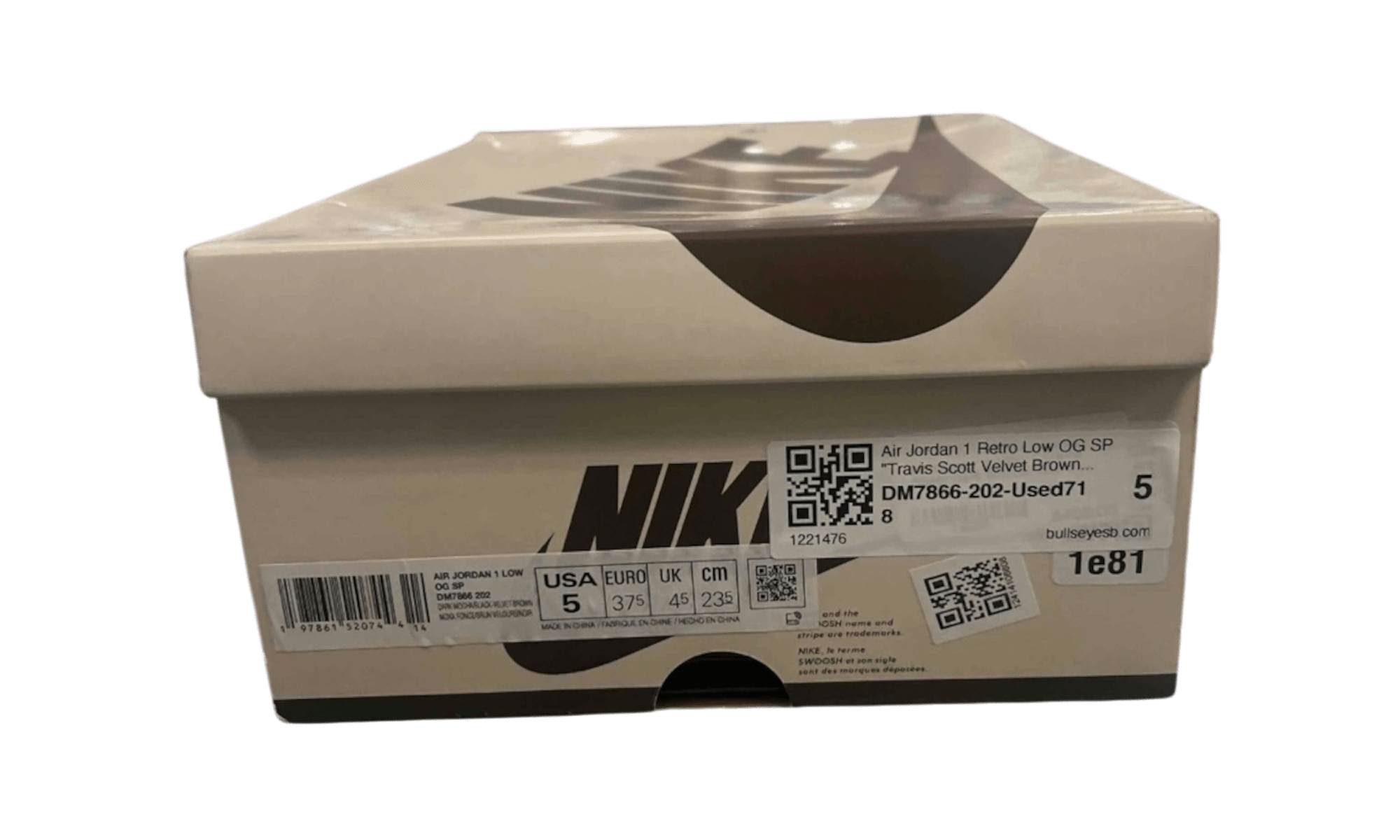 Air Jordan 1 Retro Low OG SP "Travis Scott Velvet Brown" (PreOwned)