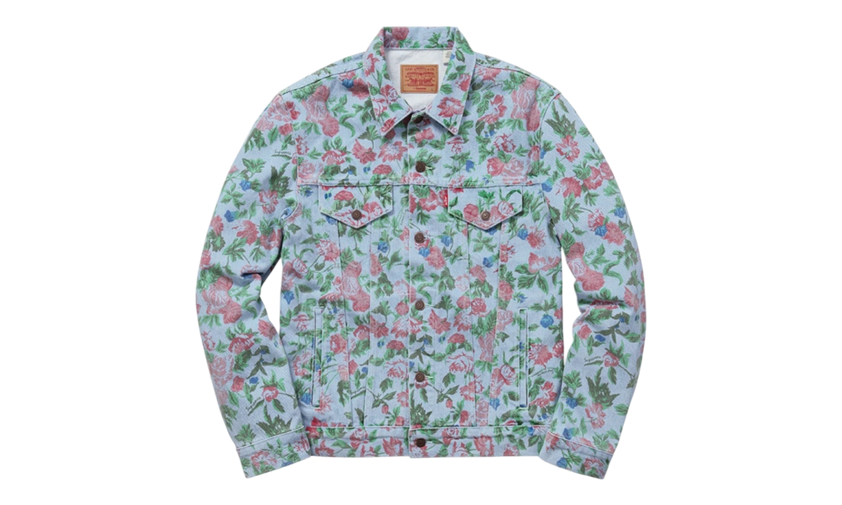 Supreme Levis Roses Trucker Jacket Light Blue (PreOwned)