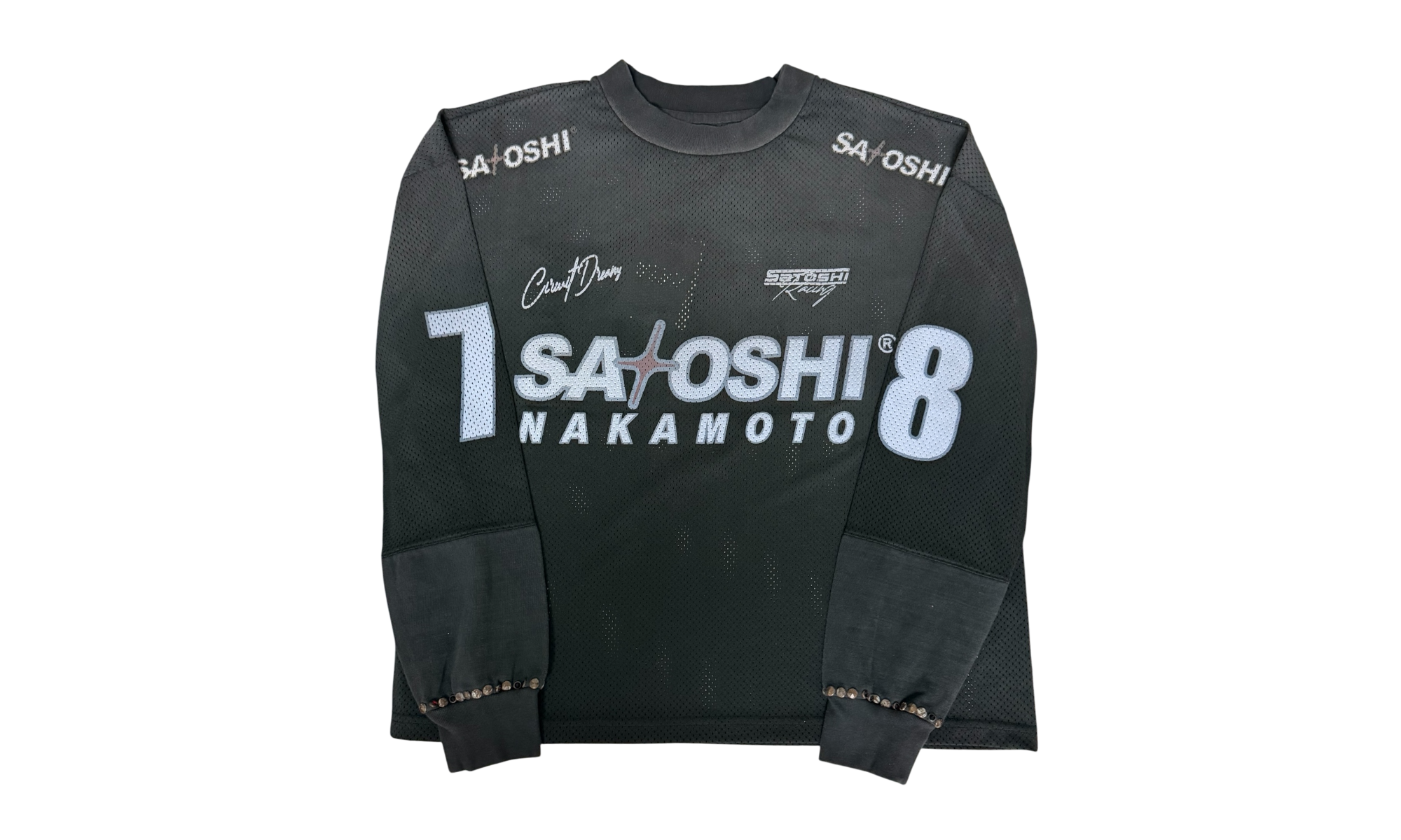 Satoshi Nakamoto Moto Black Mesh Jersey