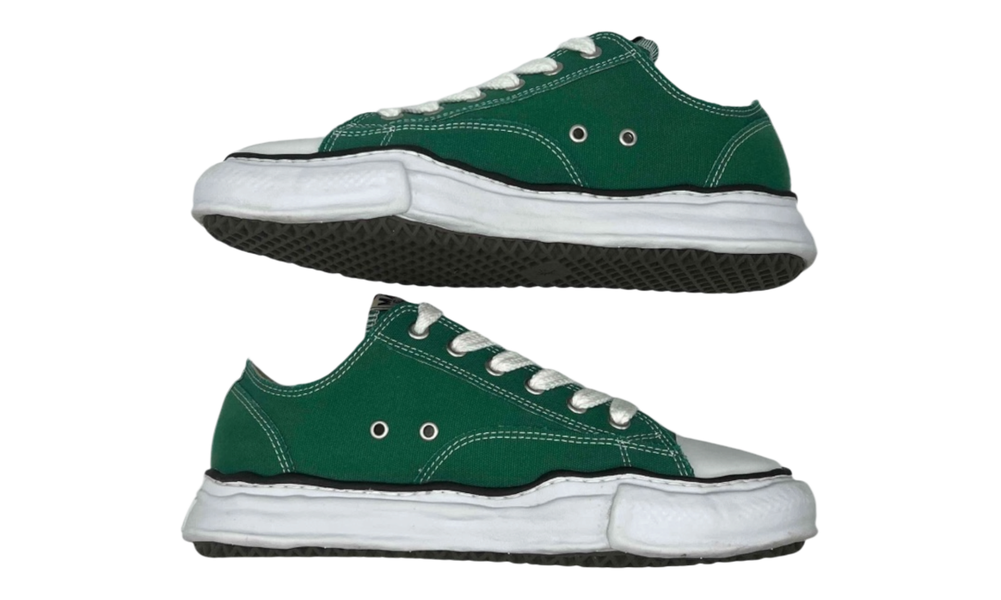 Maison Mihara Yasuhiro Peterson 23 Green Lowtop Sneakers (Preowned)