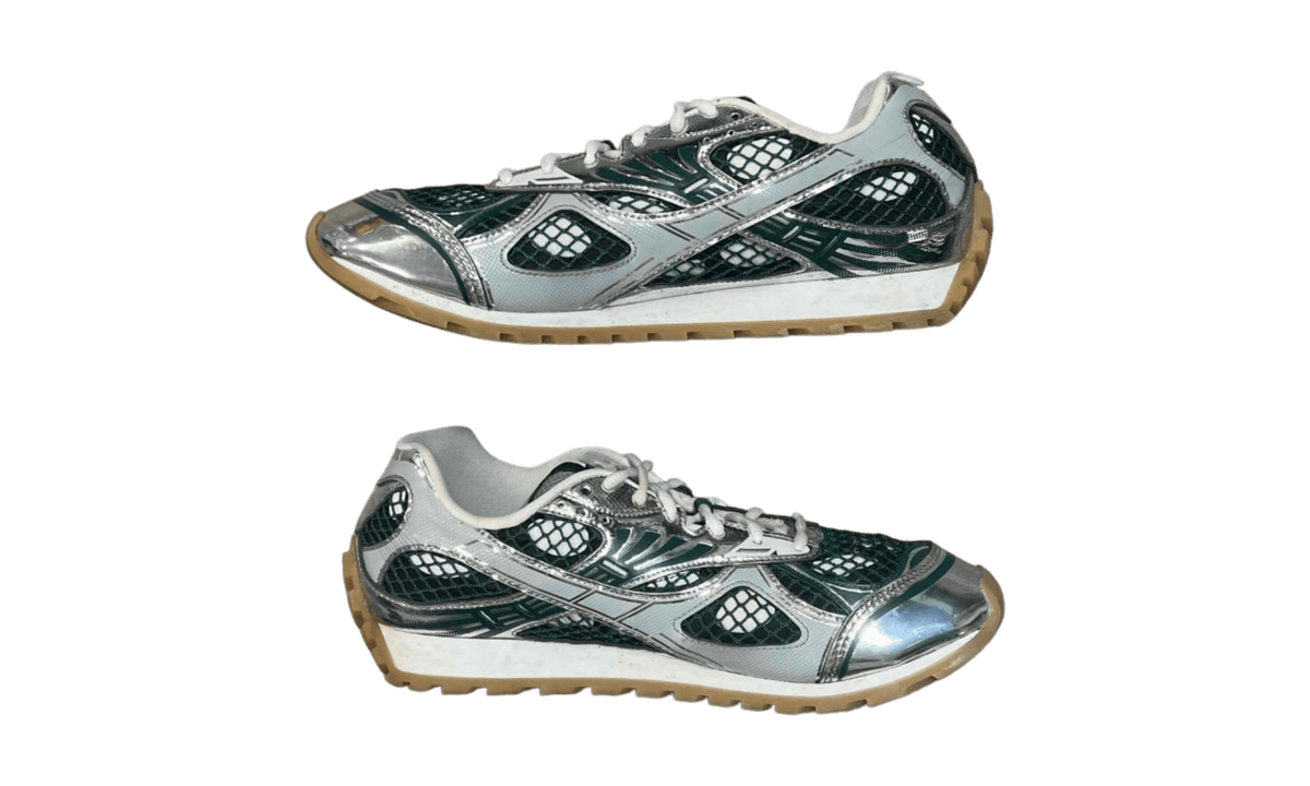 Bottega Veneta Orbit Billard Silver/Green Sneakers (Preowned)
